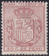 Cuba 1890 Telégrafo Ed 71  Telegraph MNG(*) - Kuba (1874-1898)