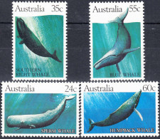 AUSTRALIA 1982, MARINE FAUNA, WHALES, COMPLETE MNH SERIES With GOOD QUALITY, *** - Ungebraucht
