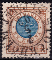 Stamp Sweden 1872-91 1k Used Lot8 - Oblitérés