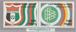 USATI ITALIA 1990 - Ref.0624A "Coppa Del Mondo Di Calcio: BELGIO E URUGUAY" 2 Val. In Coppia - - 1981-90: Gebraucht