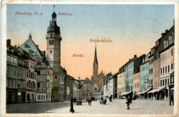 Altenburg S.A.. Rathaus, Markt, Brüderkirche - Altenburg