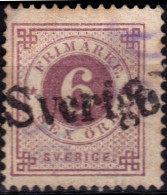 Stamp Sweden 1872-91 6o Used Lot6 - Used Stamps