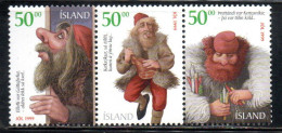 ISLANDA ICELAND ISLANDE 1999 CHRISTMAS NATALE NOEL WEIHNACHTEN NAVIDAD JOL STRIP SET SERIE STRISCIA MNH - Ungebraucht