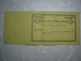 1885 Stock Share Certificate MATZELIGER LASTING MACHINE USA NEW HAMPSHIRE RARE - Banca & Assicurazione