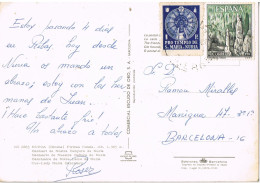 54754. Postal NURIA (Gerona) 1968. Viñeta Templo Santa Maria De Nuria, Label, Conderella. Vista  Santuario - Cartas & Documentos