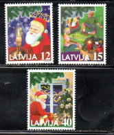 LATVIA LETTLAND LETTONIA LATVIJA 1999 CHRISTMAS NATALE NOEL WEIHNACHTEN NAVIDAD COMPLETE SET SERIE COMPLETA MNH - Letonia