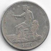 USA Silver Trade Dollar 1877 S - 1873-1885: Trade Dollars