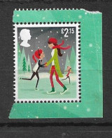 GB 2014 QE L L XMAS ICE SKATING £2.10 HV EX M/S MNH - Unused Stamps