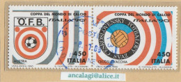 USATI ITALIA 1990 - Ref.0625D "Coppa Del Mondo: AUSTRIA E CECOSLOVACCHIA" 2 Val. In Coppia - - 1981-90: Used