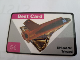 DUITSLAND/GERMANY  € 5,- / BEST CARD/ SPACE SHUTTLE   ON CARD        Fine Used  PREPAID  **16533** - [2] Mobile Phones, Refills And Prepaid Cards