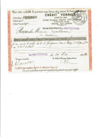 23 LA SOUTERRAINE Reçu Du CREDIT LYONNAIS Du 29 MAI  1937  1040 - Banca & Assicurazione
