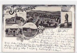 39038102 - Johanngeorgenstadt, Lithographie Mit 5 Abbildungen Gelaufen Von 1897. Oxydationsspuren An Den Raendern, Leic - Johanngeorgenstadt
