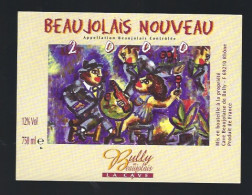 Etiquette Vin Beaujolais Nouveau 2000  Cave Des Bully Ebn Beaujolais  69 Rhône - Beaujolais