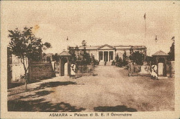 AFRICA - ERITREA - ASMARA - PALAZZO DI S.E. IL GOVERNATORE - EDIZ. SCOZZI . MAILED TO ITALY 1937 - STAMP (12419) - Erythrée