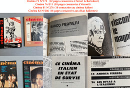 Cinéma Italien : 43 Documents = 7 Revues (Jeune Cinéma-Cinéma73/73/81/82) / 13 Plaquettes / 2 Brochures / 7 Suppléments - Altri & Non Classificati