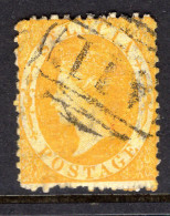 St Lucia 1864-76 QV - Wmk. Crown CC - P.12½ - 4d Yellow Used (SG 12) - St.Lucia (...-1978)