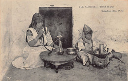 Algérie - Femme Fumant Le Narguilé, Fillette Préparant Le Café - Ed. Collection Idéale P.S. 348 - Femmes