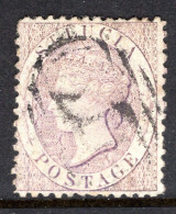 St Lucia 1864-76 QV - Wmk. Crown CC - P.12½ - 6d Mauve Used (SG 13a) - St.Lucia (...-1978)