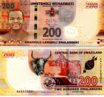 Swaziland 200 Emalangeni 2017 P-43 UNC - Swasiland