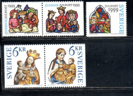 SWEDEN SVERIGE SVEZIA SUEDE 1999 CHRISTMAS NATALE NOEL WEIHNACHTEN NAVIDAD COMPLETE SET SERIE COMPLETA MNH - Neufs