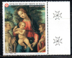 SMOM SOVRANO ORDINE MILITARE DI MALTA 1999 NATALE CHRISTMAS NOEL WEIHNACHTEN NAVIDAD 12s MNH - Sovrano Militare Ordine Di Malta