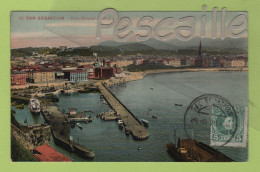 País Vasco > Guipúzcoa - CP COLORISEE SAN SEBASTIAN - VISTA GENERAL DONDE EL CASTILLO - EDICION AYANI N° 22 - 1909 - Guipúzcoa (San Sebastián)