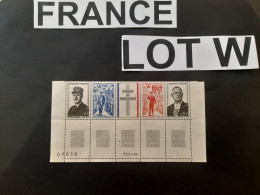 FRANCE DE GAULLE 1971 No 1698A  LOT V  Nos 400 à 403 ETAT NEUF 1 BANDE Bas De Feuille Numérotée MINT STRIPS - Colecciones (sin álbumes)