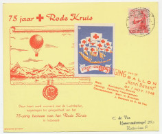 Card / Postmark Indonesia 1948 Red Cross Air Balloon - Expedition To Java And China - Red Cross