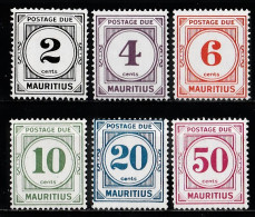 1966/69 Mauritius Timbre Taxe Set MNH** Ta1 - Maurice (1968-...)