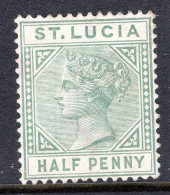 St Lucia 1883-86 QV - Wmk. Crown CA - Die I - ½d Dull Green MNG (SG 31) - Ste Lucie (...-1978)