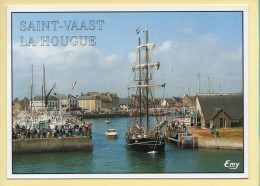 50. SAINT-VAAST-LA-HOUGUE – Goëlette Sortant Du Port(animée) (voir Scan Recto/verso) - Saint Vaast La Hougue