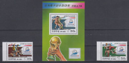 NORTH KOREA 1998 FOOTBALL WORLD CUP S/SHEET 2 STAMPS AND SHEETLET - 1998 – France