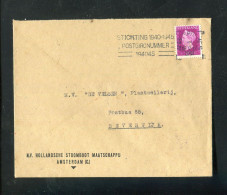 "NIEDERLANDE" 1941, Brief Frankatur Mit "LOCHUNG/PERFIN" Ex Amsterdam Nach Beverwijk (B1129) - Covers & Documents