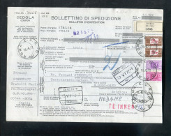 "ITALIEN" 1972, Auslandspaketkarte Ex Roma Nach Gent, Frankatur ! (B1130) - Pacchi Postali