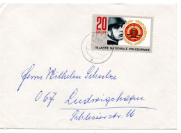 63536 - DDR - 1971 - 20Pfg NVA EF A Bf KETZIN -> Westdeutschland - Lettres & Documents