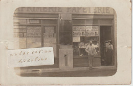 LYON - GUILLOTIERE - Une Imprimerie - Papeterie En 1914 ( Carte Photo ) - Lyon 7