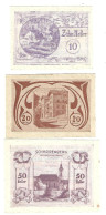 **notgeld   Austria Schardenberg  S10+20+50 Heller 954c+f+i   Cat Val 3 Euro - Oostenrijk