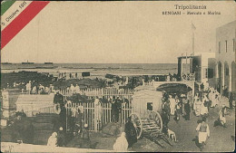 LIBIA / LIBYA -  BENGASI /  BENGHAZI - MERCATO E MARINA - EDIZ. FUMAGALLI & C. - 5 OTT. 1911 (12427) - Libia