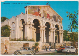 Old Car VW JERUSALEM , Church Of Oll Nations Old Photo Postcard - PKW