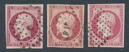 CA-61: FRANCE: N° 17A (2 Teintes)-17B  Obl - 1853-1860 Napoleone III