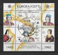 Türkisch-Zypern 1992 Europa/Cept Block 10 Gestempelt - Usados