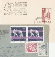 BOXING  2 Diff  1969 Poland COVERS  Match Event And Multi Stamps  Cover Sport - Boxen