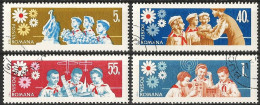 Romania 1968 - Mi 2677/80 - YT 2381/84 ( Scouting ) - Usati