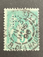 FRANCE P N° 75 Sage PF 64 Indice 4 Perforé Perforés Perfins Perfin Superbe ! - Andere & Zonder Classificatie