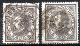 Portugal: Yvert N° 51A + 51B; Cote 10.00€ - Used Stamps