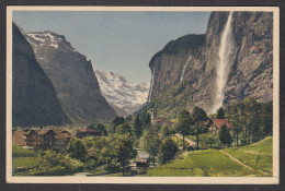 109396/ LAUTERBRUNNEN, Staubbachfall, Schwarzmönch Und Grosshorn  - Lauterbrunnen