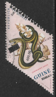 GUINE BISSAU – 1987 Snakes Surcharged 400.00 Over $80 Used Stamp - Guinée-Bissau