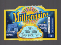 Grattage FDJ - MILLIONNAIRE 71001 - Trait Bleu - FRANCAISE DES JEUX - Billetes De Lotería
