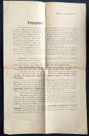 GUERRE DE1914/1918 TRACT DE PROPAGANDE ALLEMANDE BOMBARDEMENT AERIEN DE L'ALLEMAGNE - 1914-18