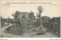ALCP8-51-0751 - La Grande Guerre 1914-15-16 - En CHAMPAGNE - Vue De L'église De SOUAIN - Souain-Perthes-lès-Hurlus